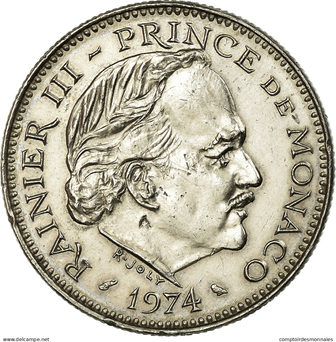 Monnaie, Monaco, Rainier III, 5 Francs, 1974, TTB, Copper-nickel, KM:150 - 1960-2001 Nouveaux Francs