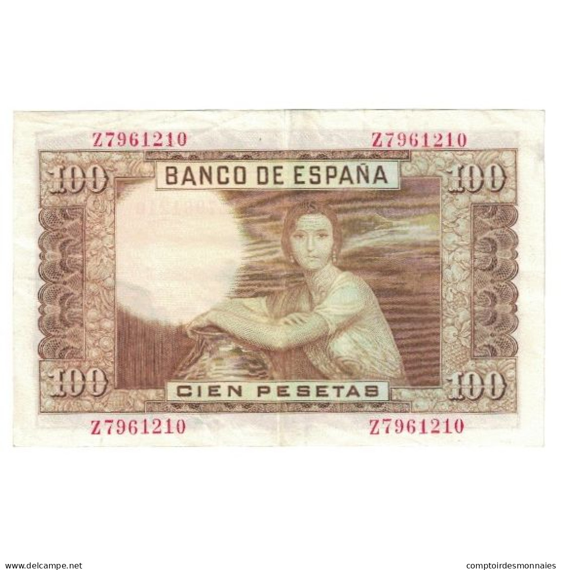 Billet, Espagne, 100 Pesetas, 1953, 1953-04-07, KM:145a, TTB - 100 Pesetas