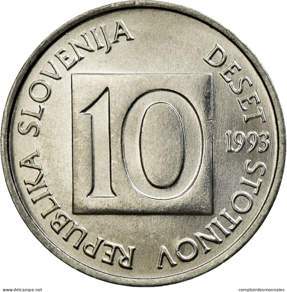 Monnaie, Slovénie, 10 Stotinov, 1993, SUP, Aluminium, KM:7 - Slovenia