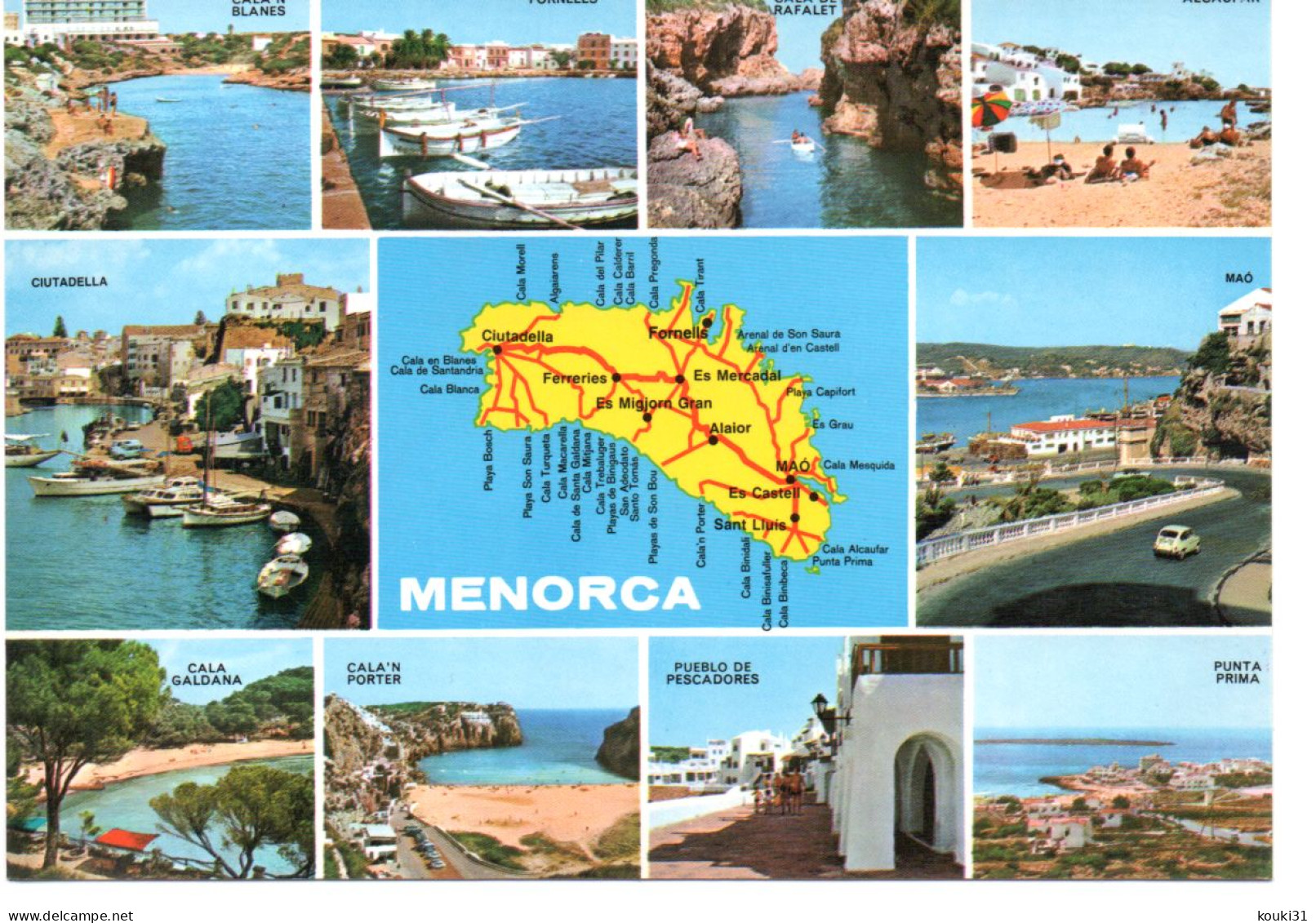 Minorque : Multi-vues Avec Carte  - Menorca