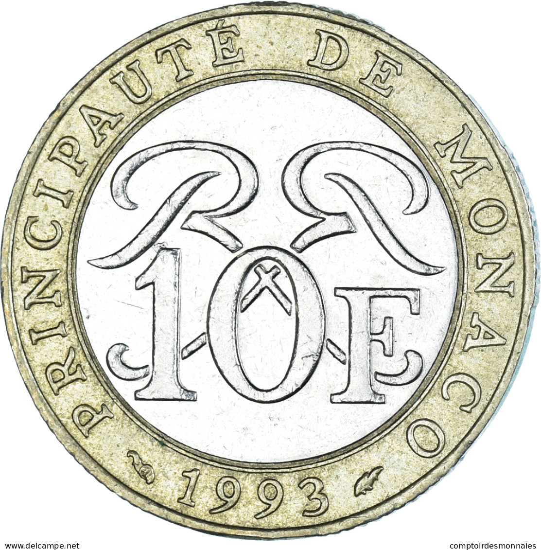 Monnaie, Monaco, 10 Francs, 1993 - 1960-2001 Nouveaux Francs