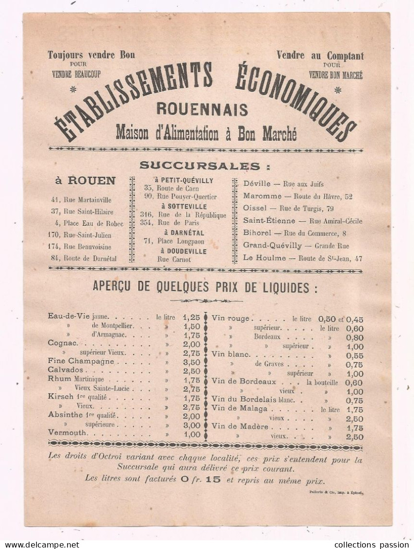 Publicité, épicerie, Ets économiques ROUENNAIS, ROUEN, Conte, Qu'à Donc Robert? - Advertising