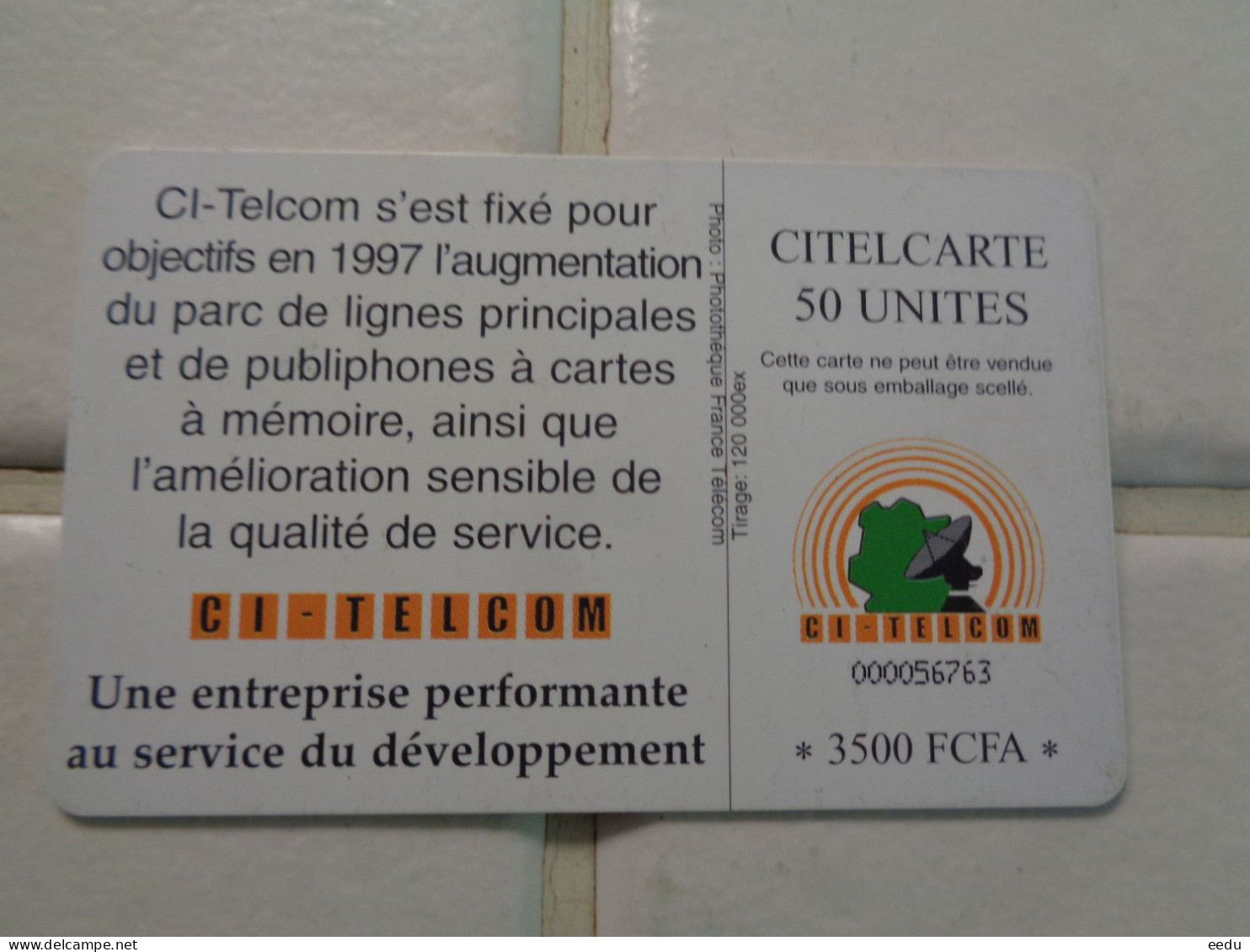 Ivory Coast Phonecard - Côte D'Ivoire