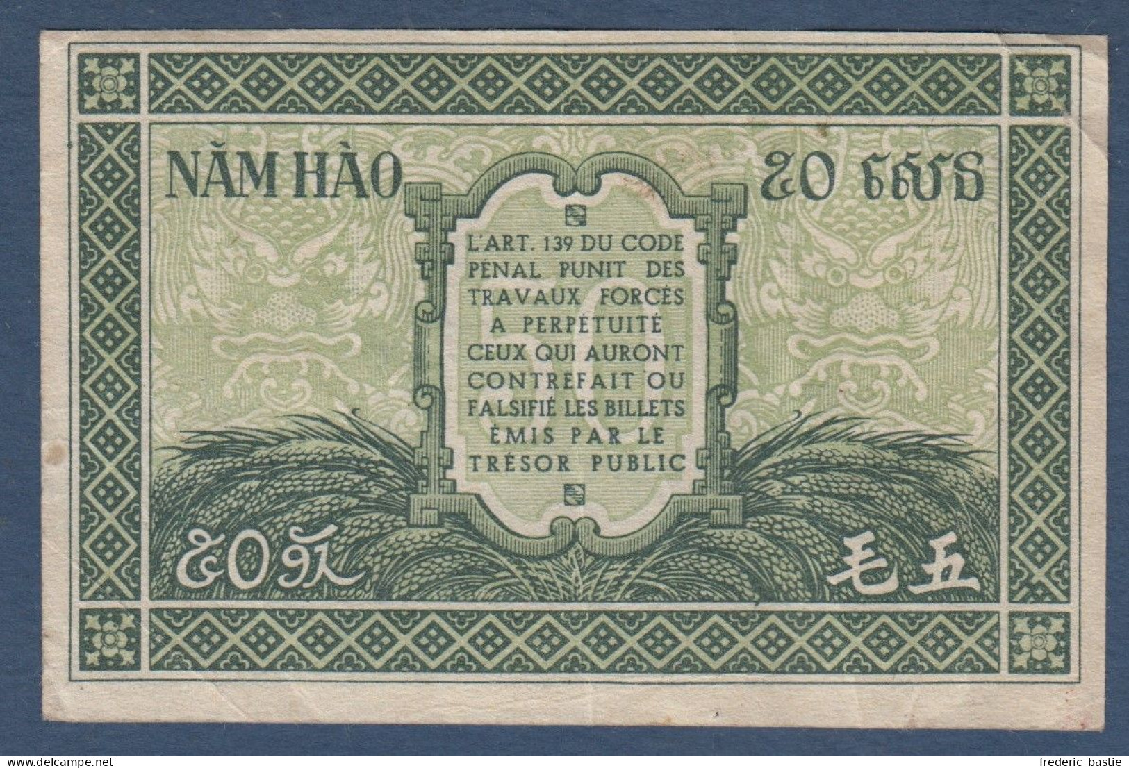 INDOCHINE  -  Billet De 50 Cents - Indochina