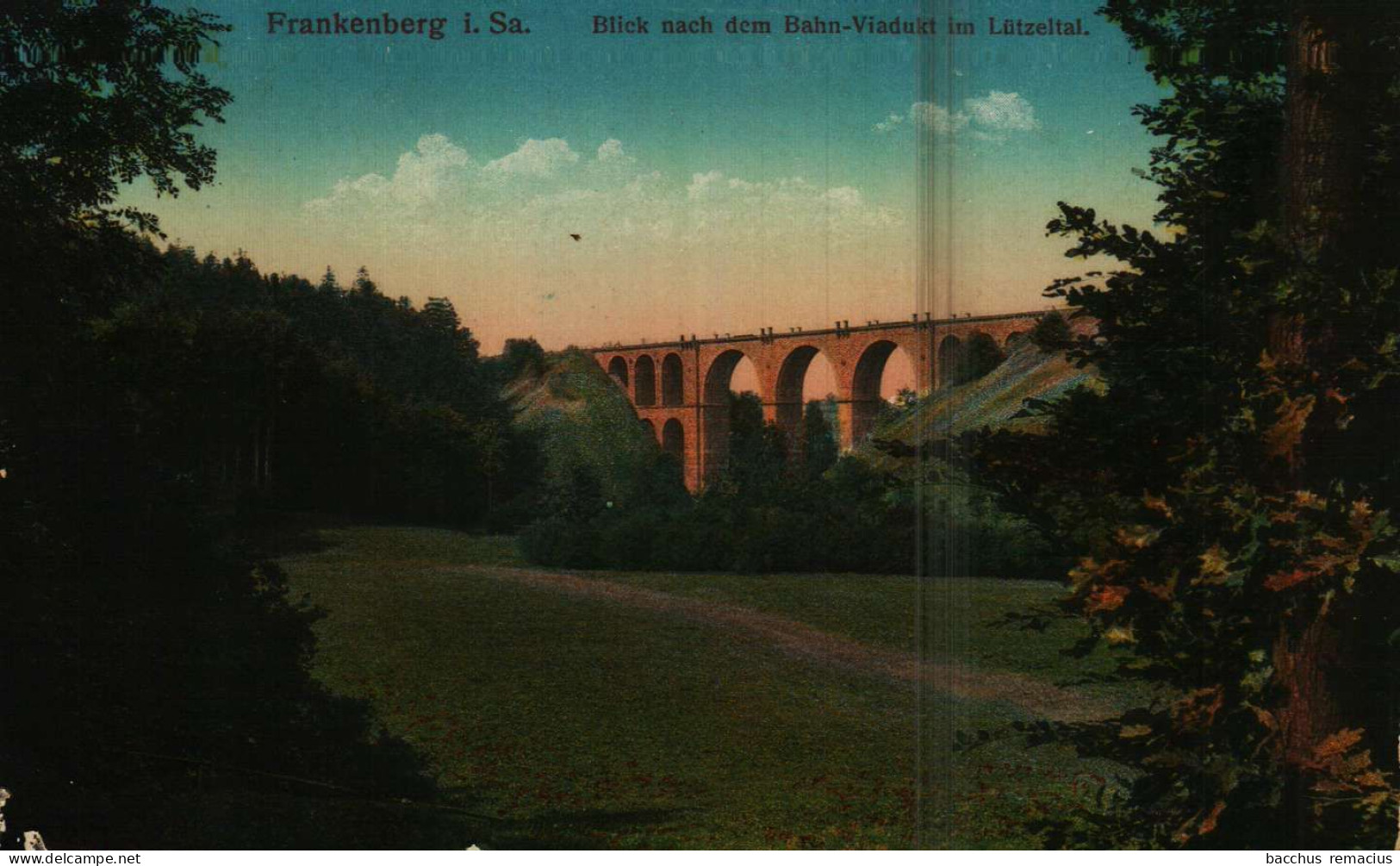 FRANKENBERG IN SACHSEN Blick Nach Dem Bahn-Viadukt Im Lützeltal - Frankenberg