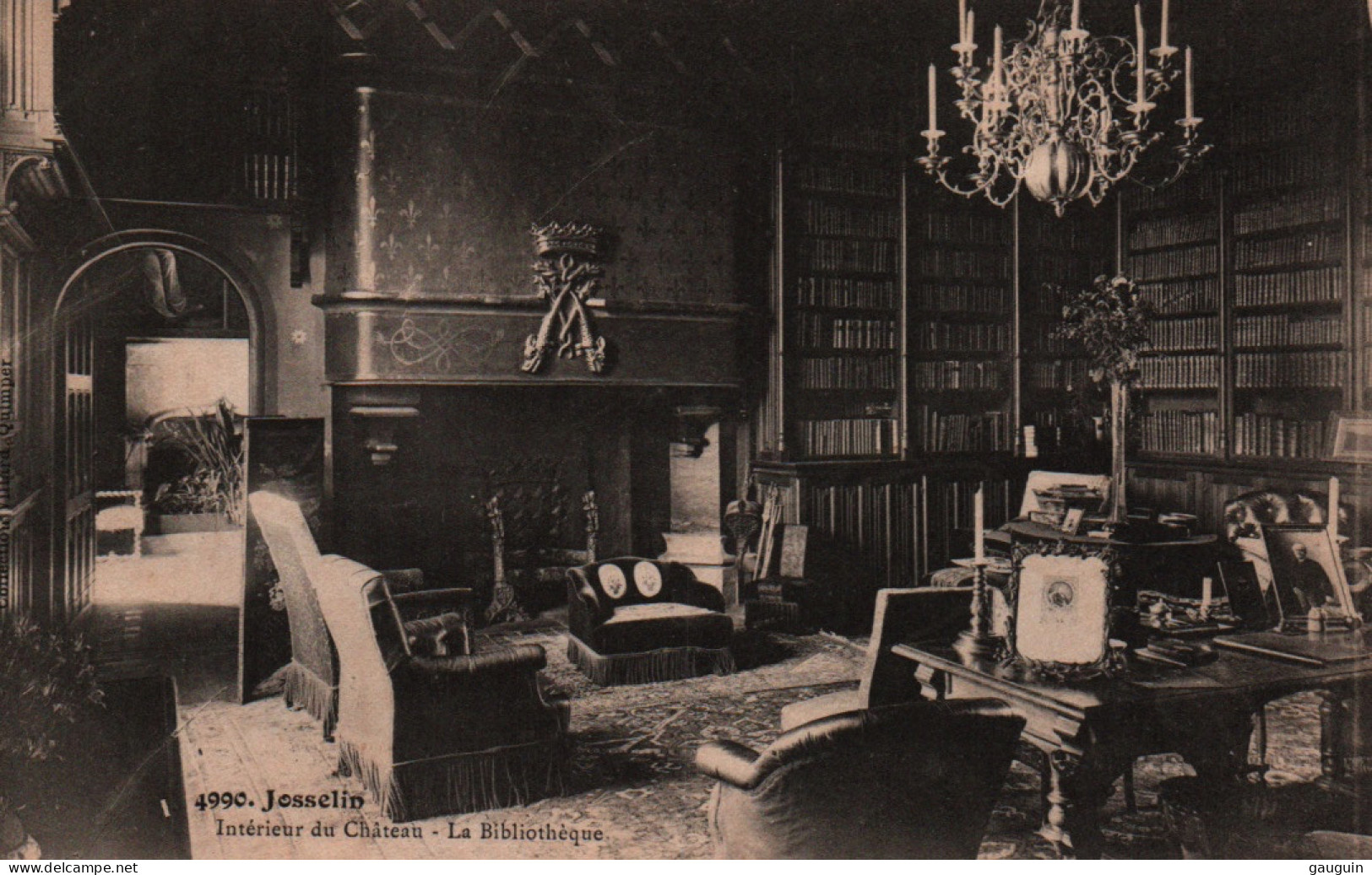 CPA - JOSSELIN - Château ... La Bibliothèque - Edition Villard - Bibliotecas