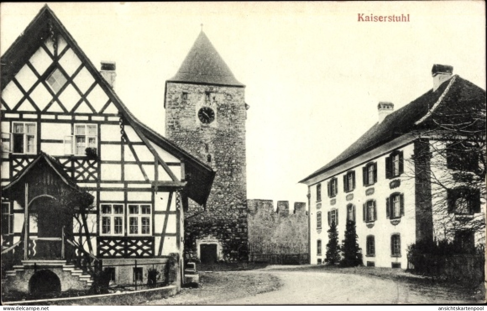 CPA Kaiserstuhl Kt. Aargau Schweiz, Dorfpartie, Gasthof, Kirche - Kaiserstuhl