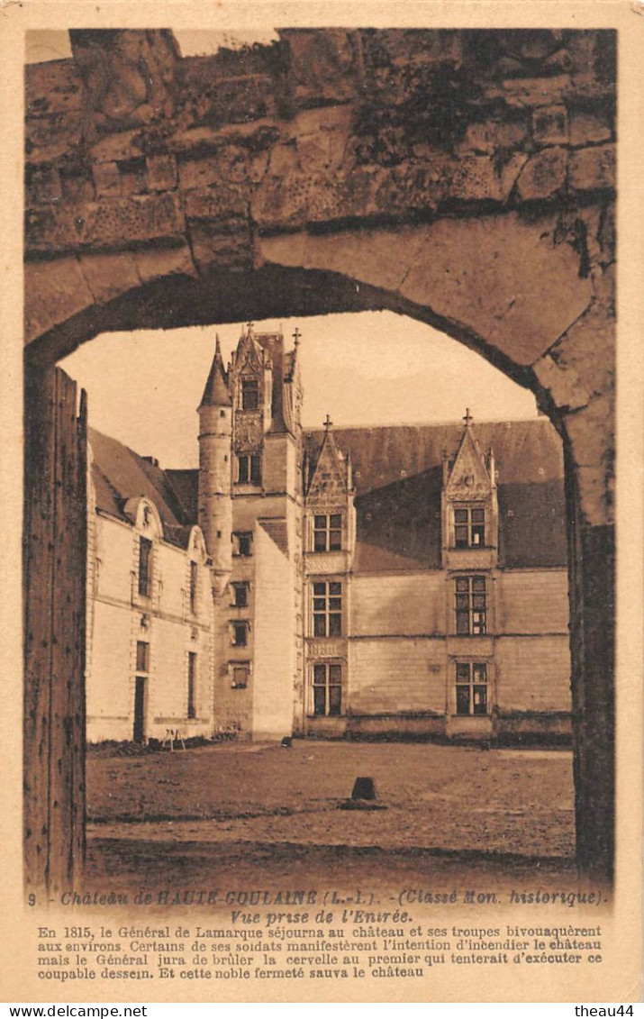 HAUTE-GOULAINE - Lot de 5 Cartes du Chateau de GOULAINE - Cheminée, Salon Bleu, Chambre Louis XIV, Entrée, Tour Yolande