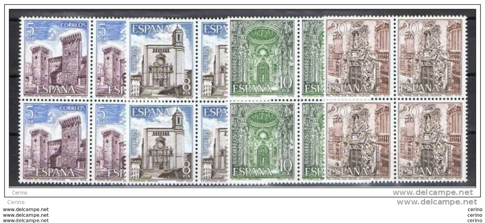 SPAGNA:  1979  TURISMO  -  S. CPL. 4  VAL. BL. 4  N. -  YV/TELL. 2178/81 - Blocs & Hojas