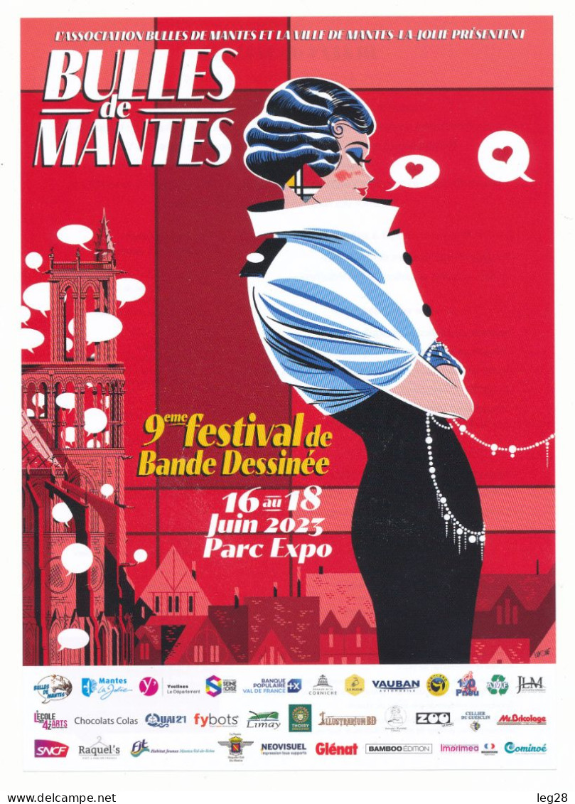 9ème FESTIVAL DE BANDE DESSINEE  MANTES - Afiches & Offsets