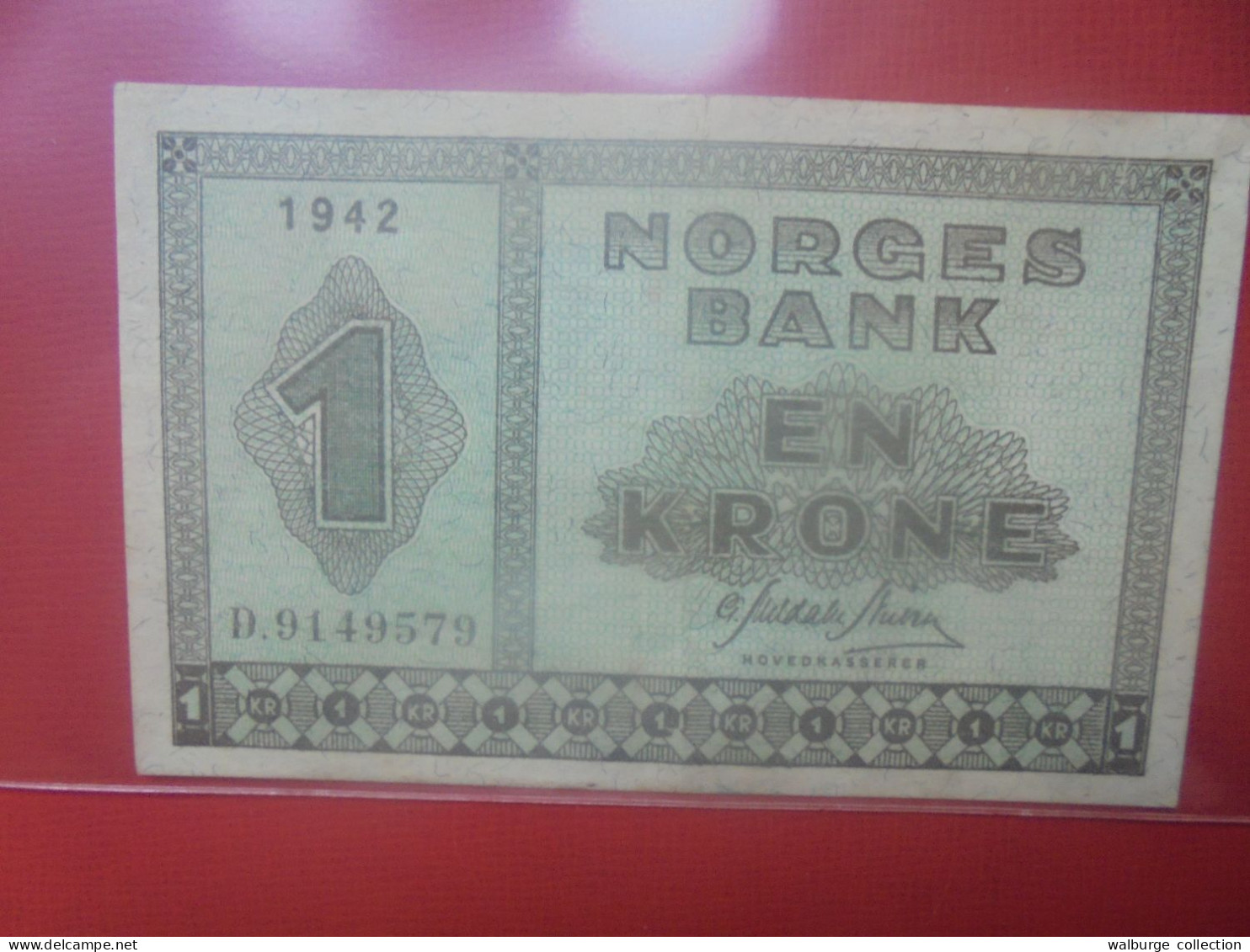 NORVEGE 1 KRONE 1942 Circuler (B.29) - Norway