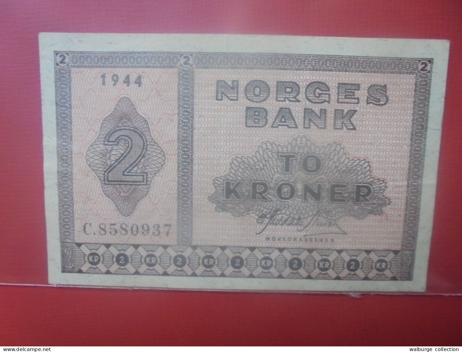 NORVEGE 2 KRONER 1944 Circuler (B.29) - Norway