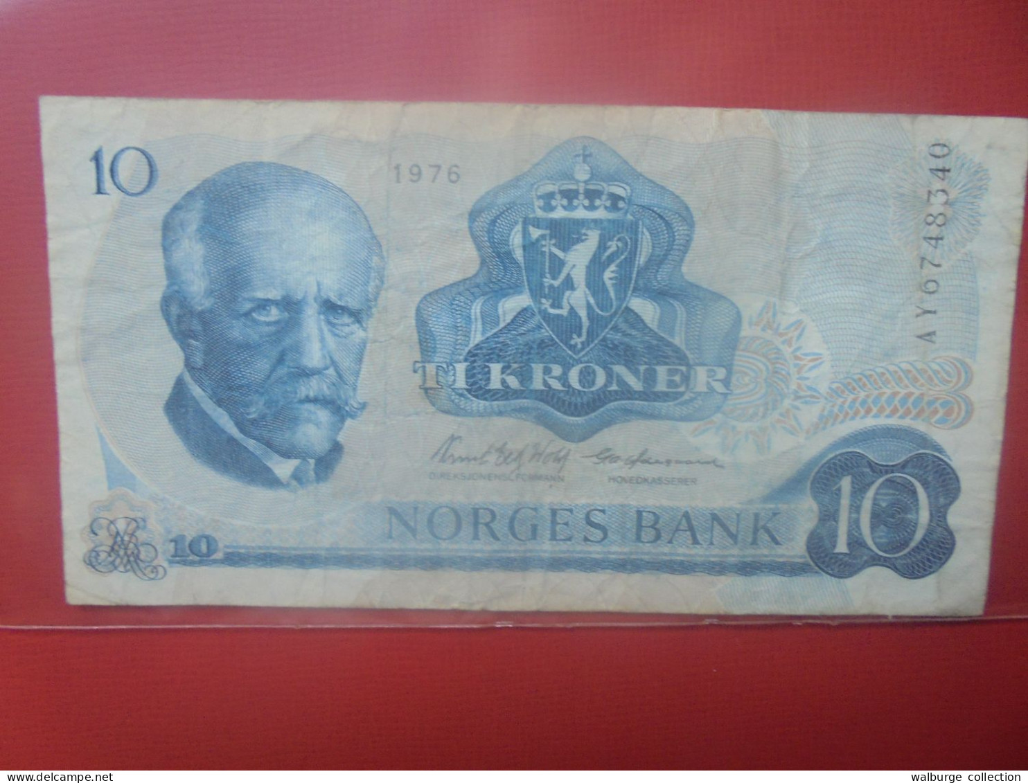 NORVEGE 10 KRONER 1976 Circuler (B.29) - Norway