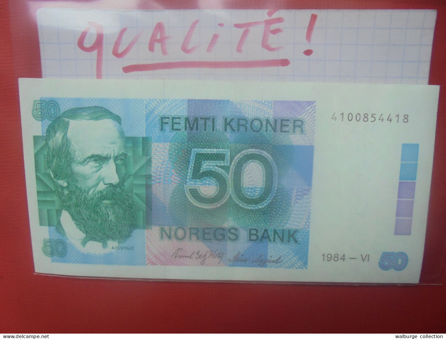 NORVEGE 50 KRONER 1984 Circuler Belle Qualité (B.29) - Norwegen