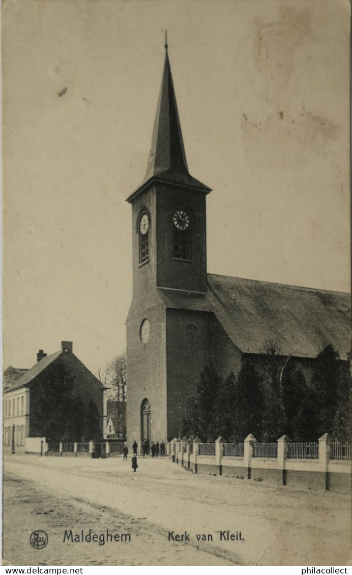 Maldegem - Maldegem // Kerk Van Kleit 191? Vuil - Vlekkig - Maldegem