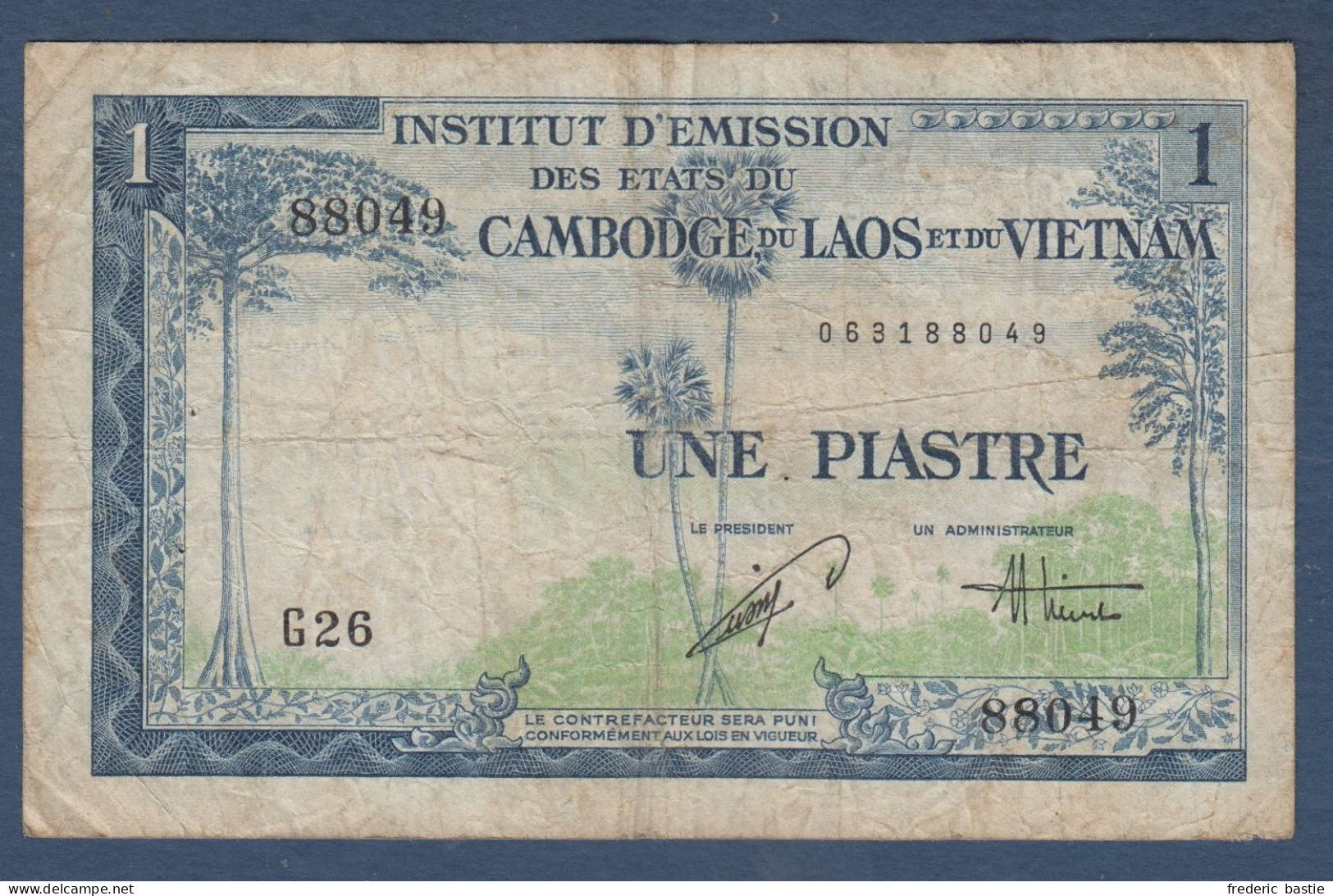 INDOCHINE - VIET NAM - Billet De 1 Piastre - Indocina