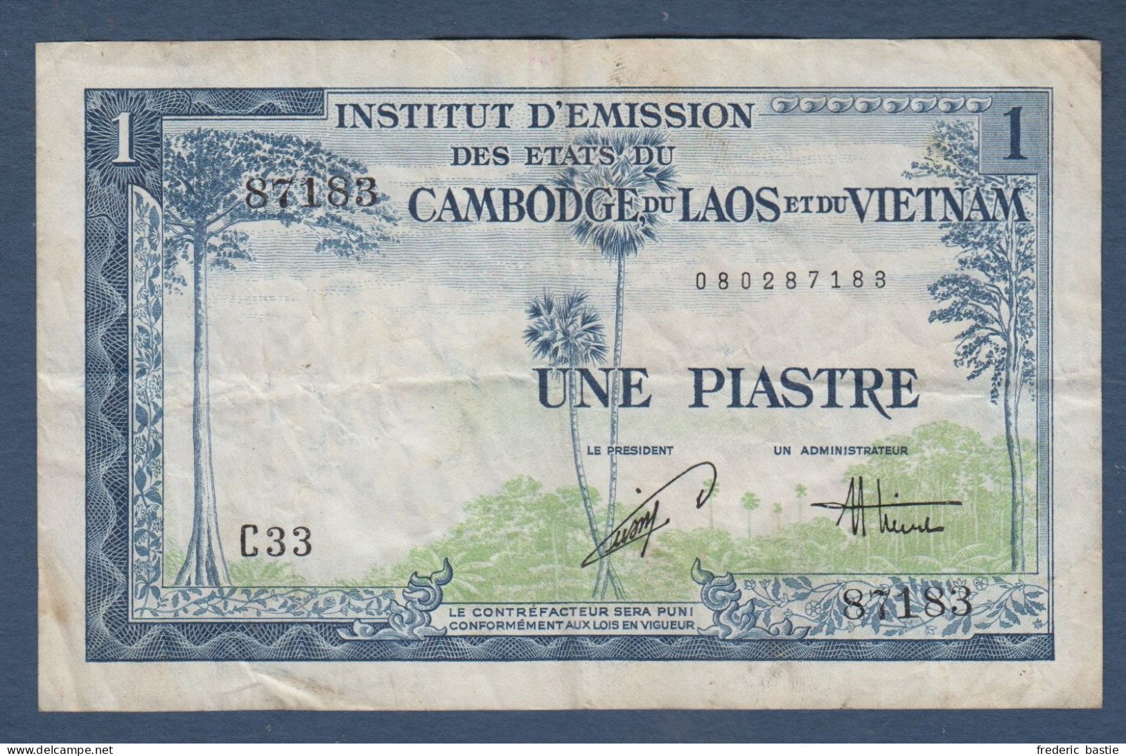 INDOCHINE - VIET NAM - Billet De 1 Piastre - Indochina