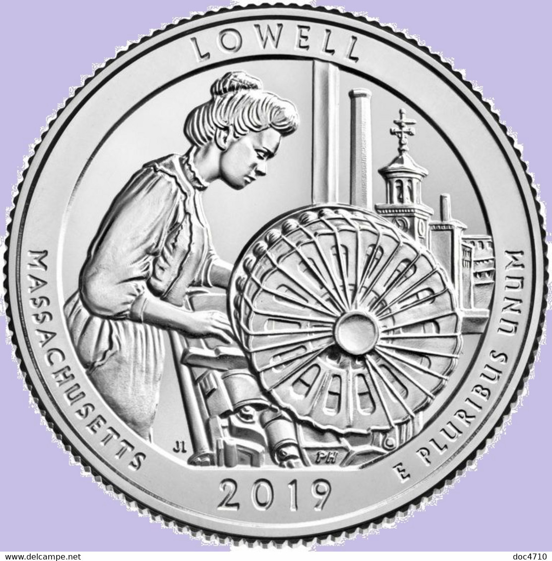 USA Quarter 1/4 Dollar 2019 D, Lowell - Massachusetts, KM#698, Unc - 2010-...: National Parks