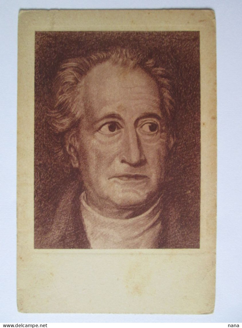 J.W.Goethe Portrait Ilustrateur Joe Olitzki,c.pos.vers 1920/J.W.Goethe Portrait Illustrator Joe Olitzki Postcard 20s - Ecrivains