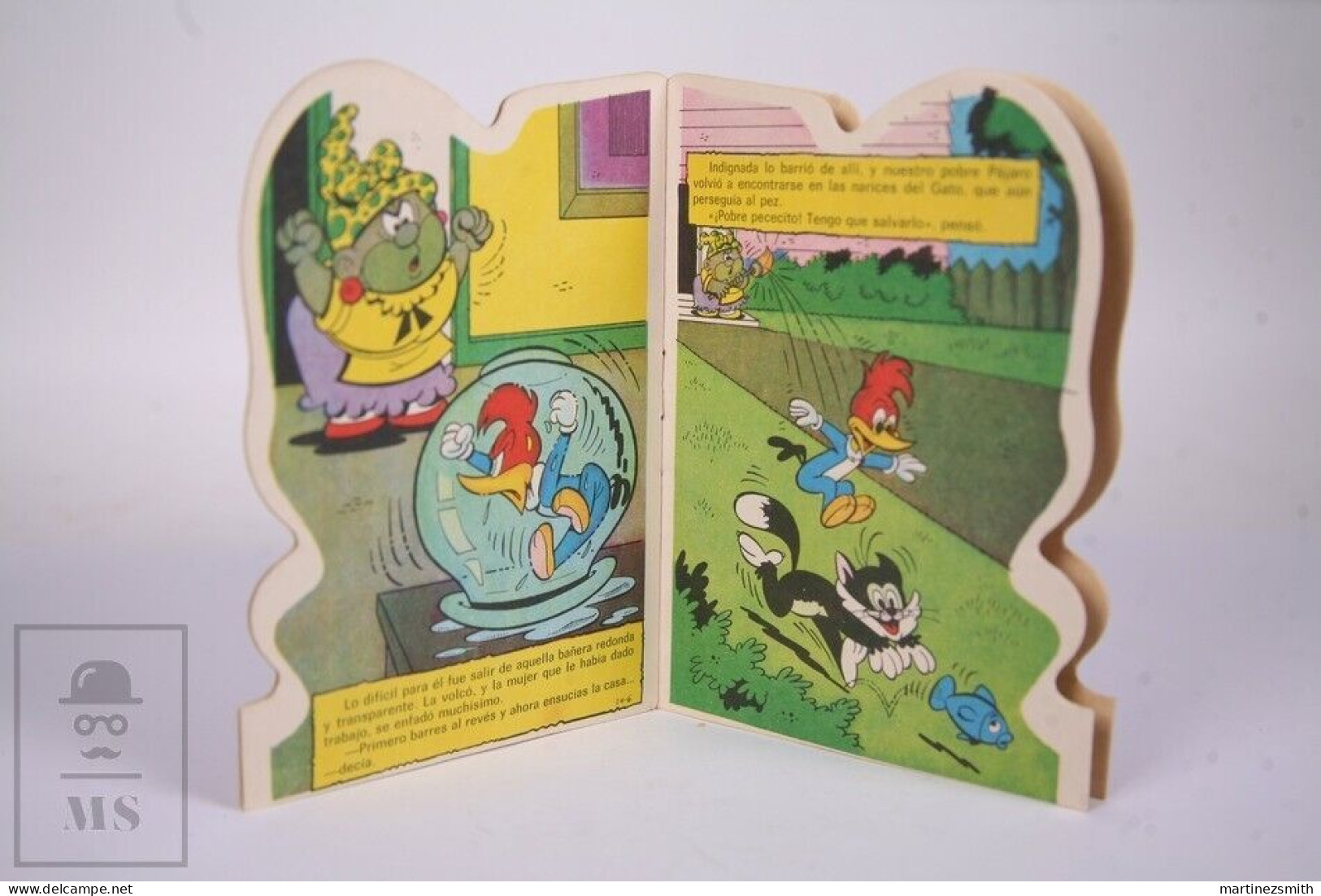 Original 1966 Woody Woodpecker Die-Cut Childrens Book - Pajaro Loco - Bruguera - Juniors