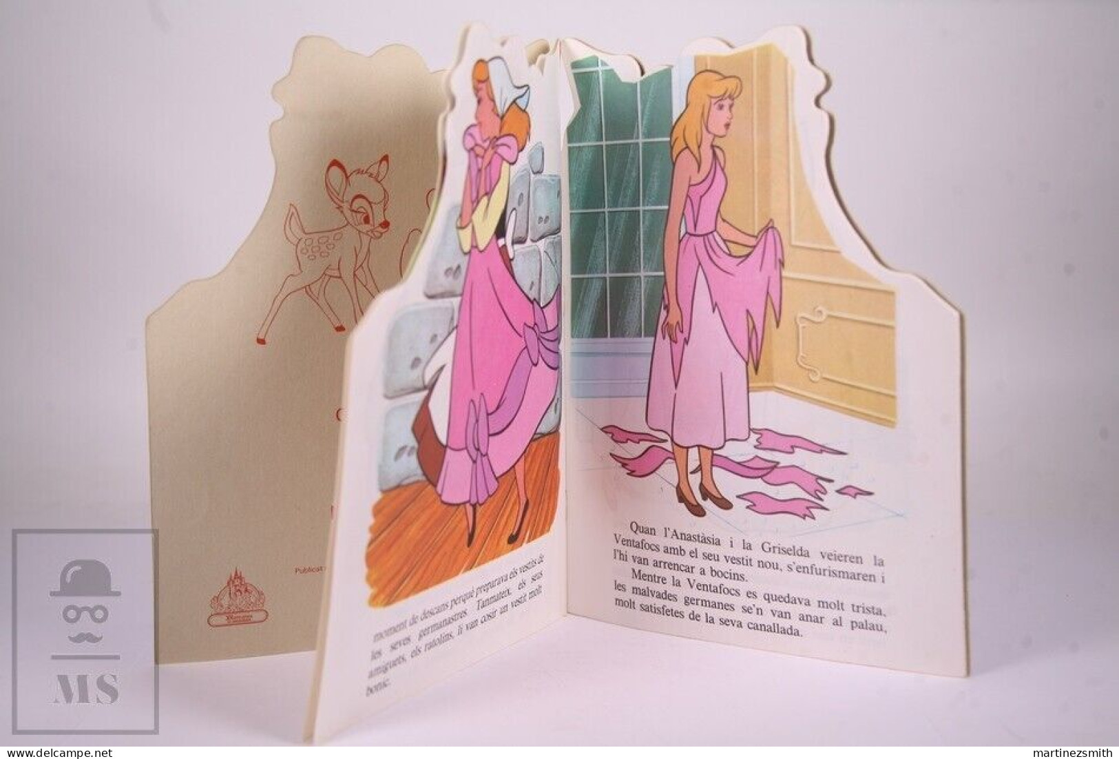 Original 1987 Cinderella Walt Disney Die-Cut Childrens Book - Catalan - Toray - Libros Infantiles Y Juveniles