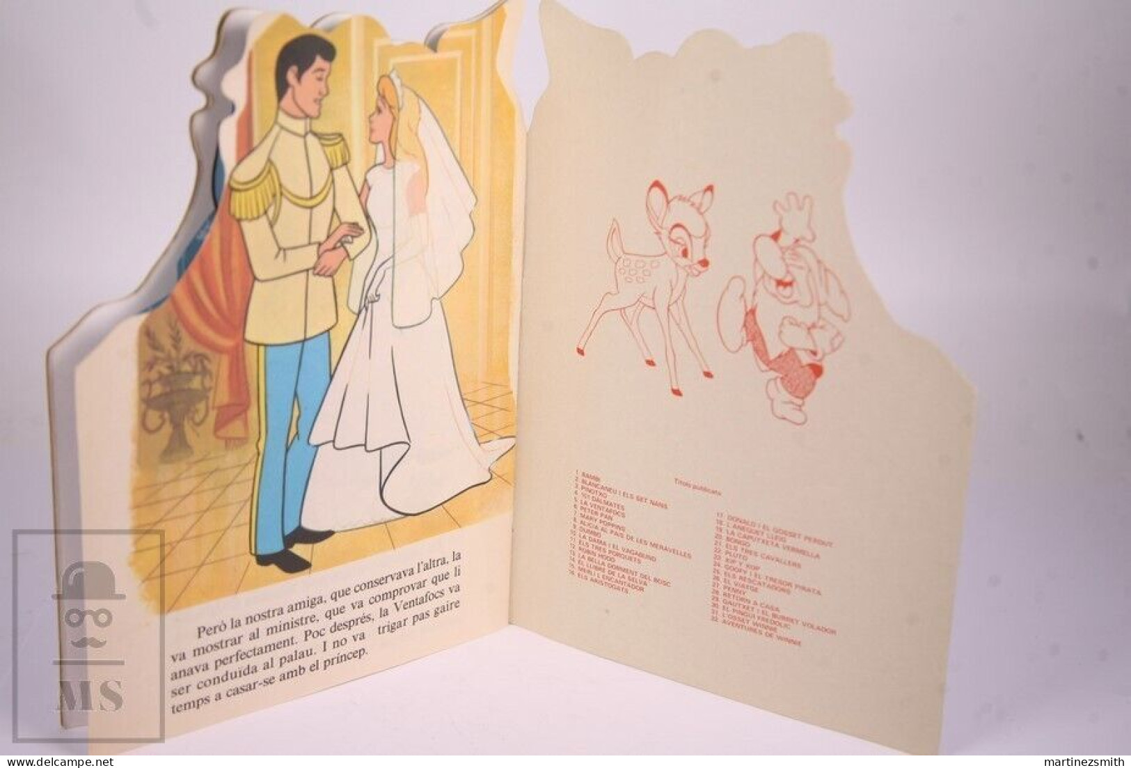 Original 1987 Cinderella Walt Disney Die-Cut Childrens Book - Catalan - Toray - Libri Bambini E Ragazzi