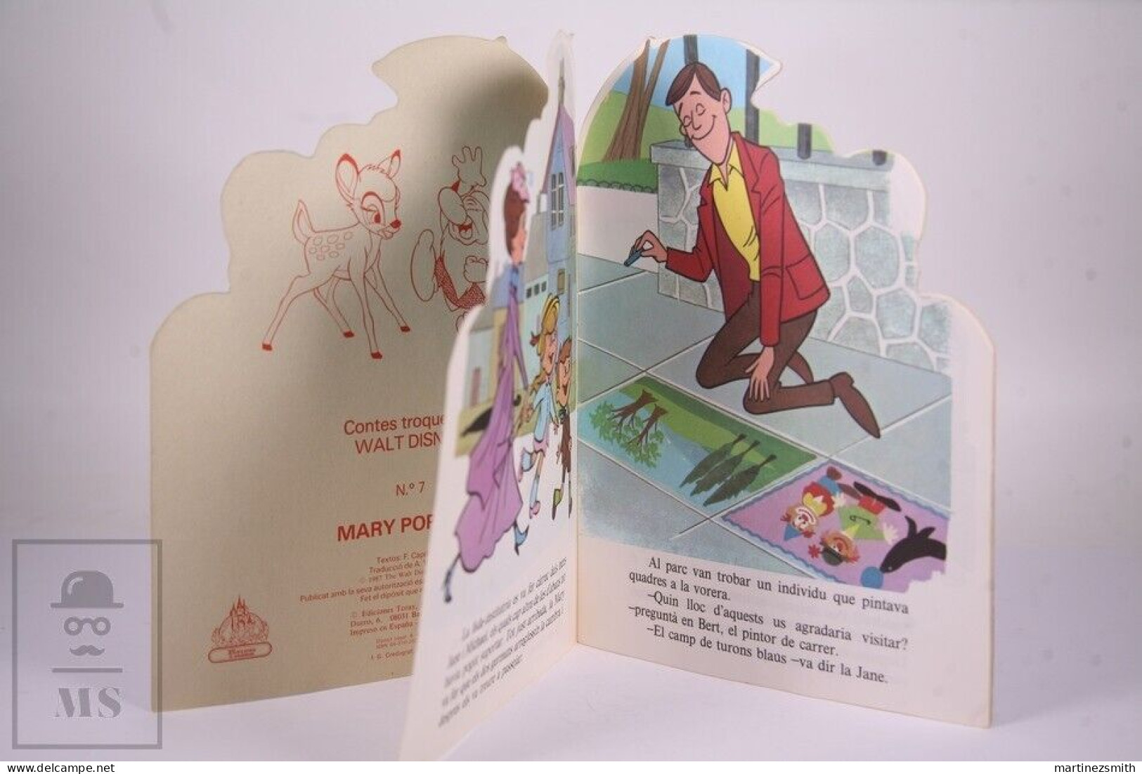 Original 1987 Mary Poppins Walt Disney Die-Cut Children's Book - Catalan - Toray - Libros Infantiles Y Juveniles