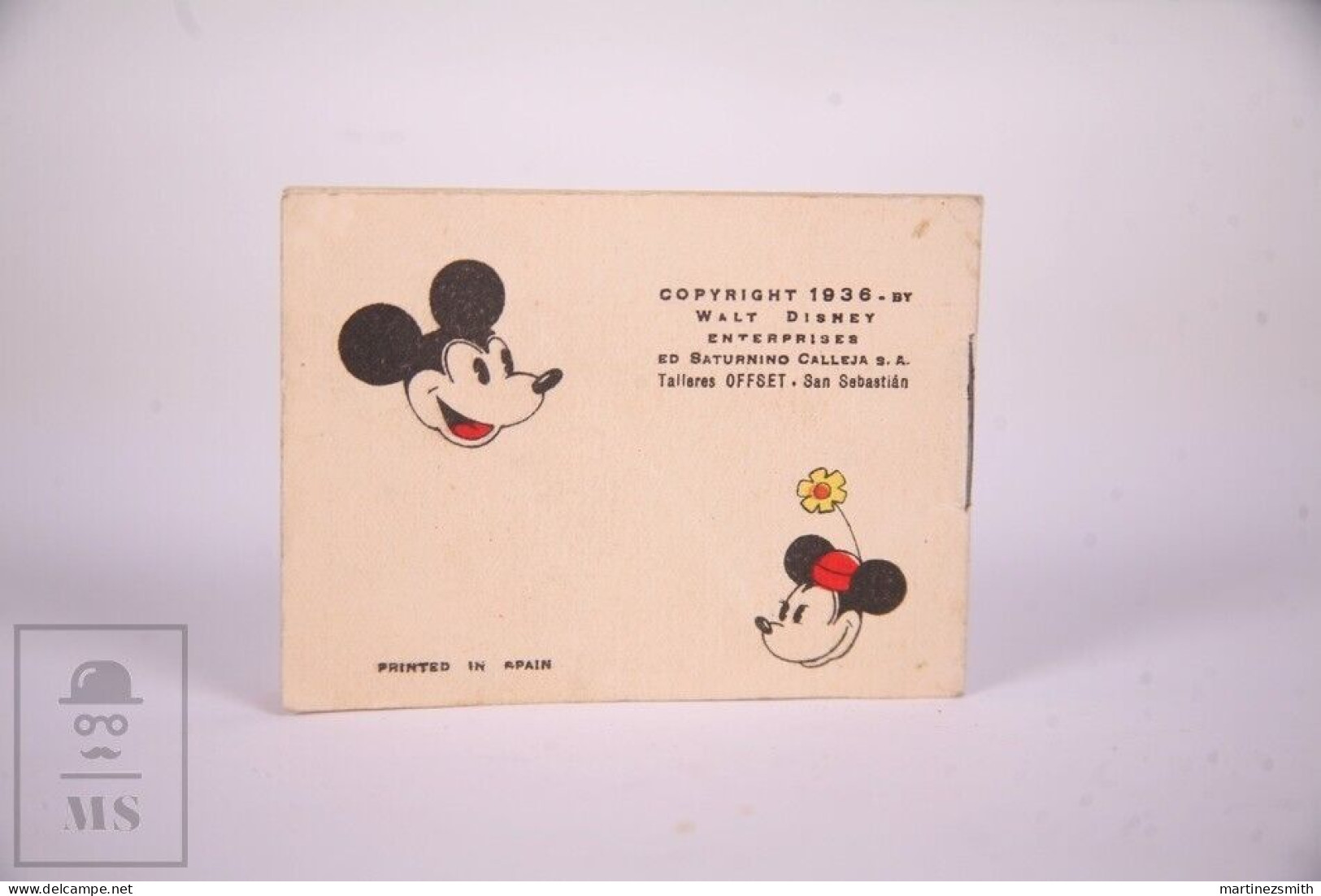 Original 1936 Mickey Pluto In Danger Walt Disney Miniature Book - Calleja - Kinder- Und Jugendbücher