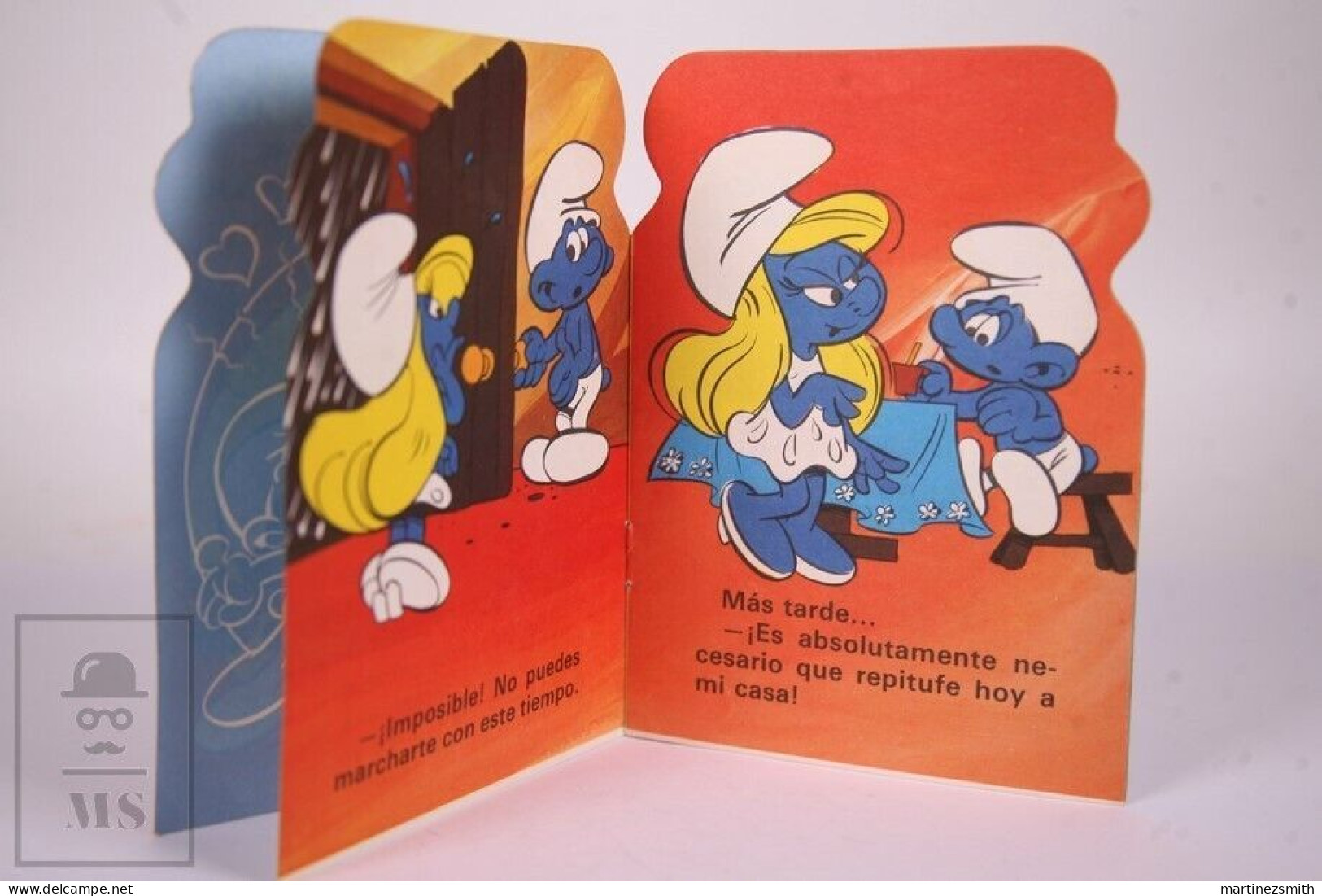 Original 1982 Smurfs Peyo Die-Cut Childrens Book - First Edition - Small Sized - Libros Infantiles Y Juveniles