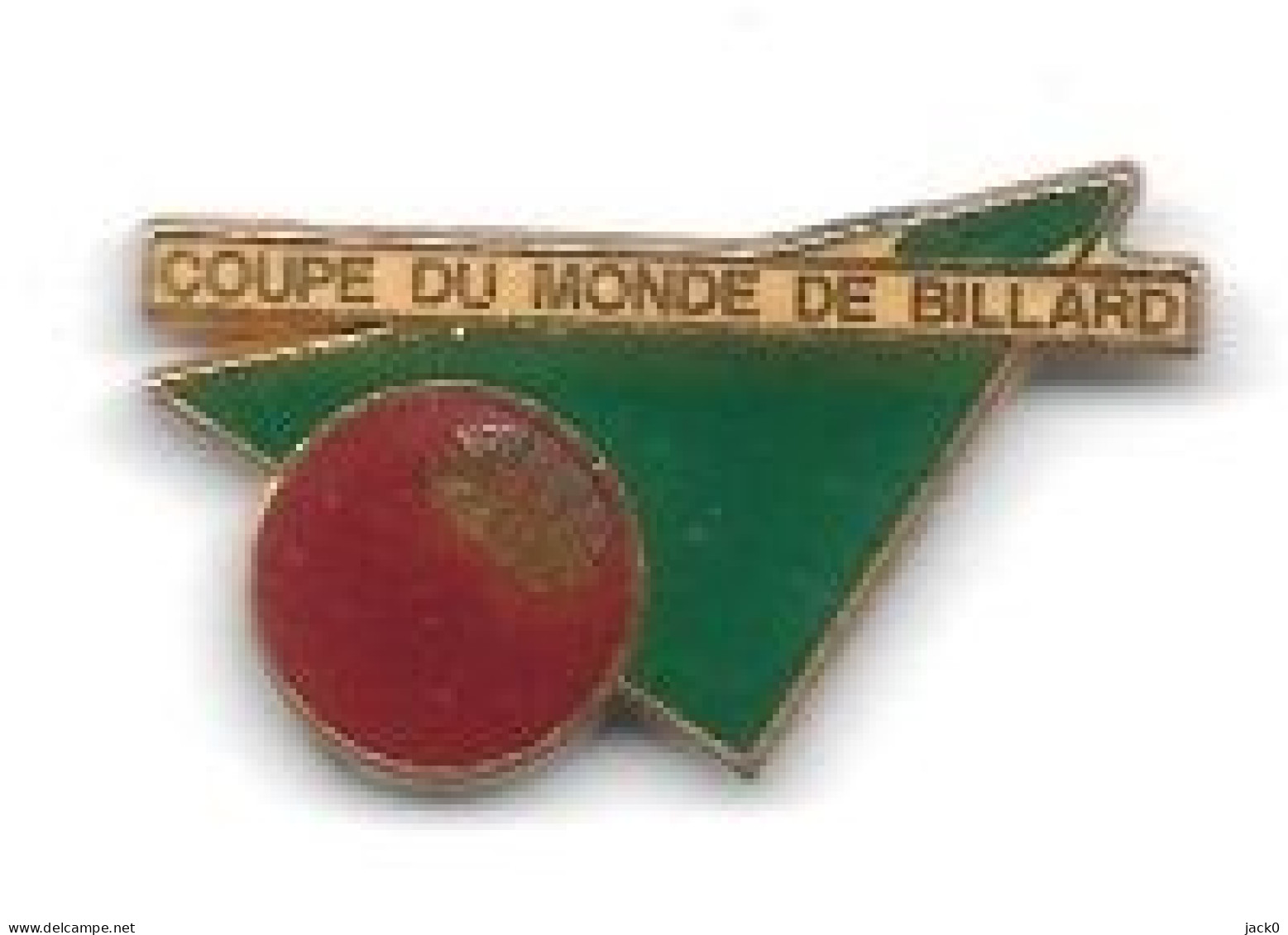 Pin's  Ville, Sport  COUPE  DU  MONDE  DE  BILLARD  Verso  PARIS  90   ( 75 ) - Billiards