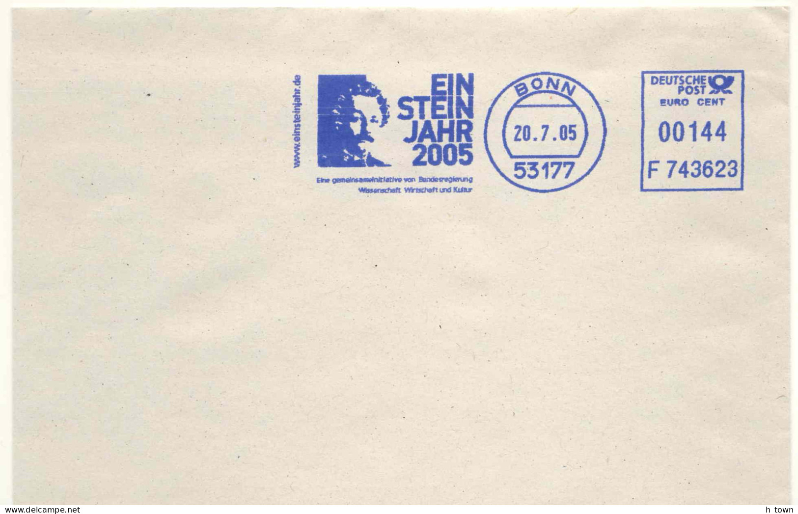 950  Albert Einstein: Ema D'Allemagne, 2005 - Einstein Year Meter Stamp From Germany. Prix Nobel Chimie Physique - Albert Einstein