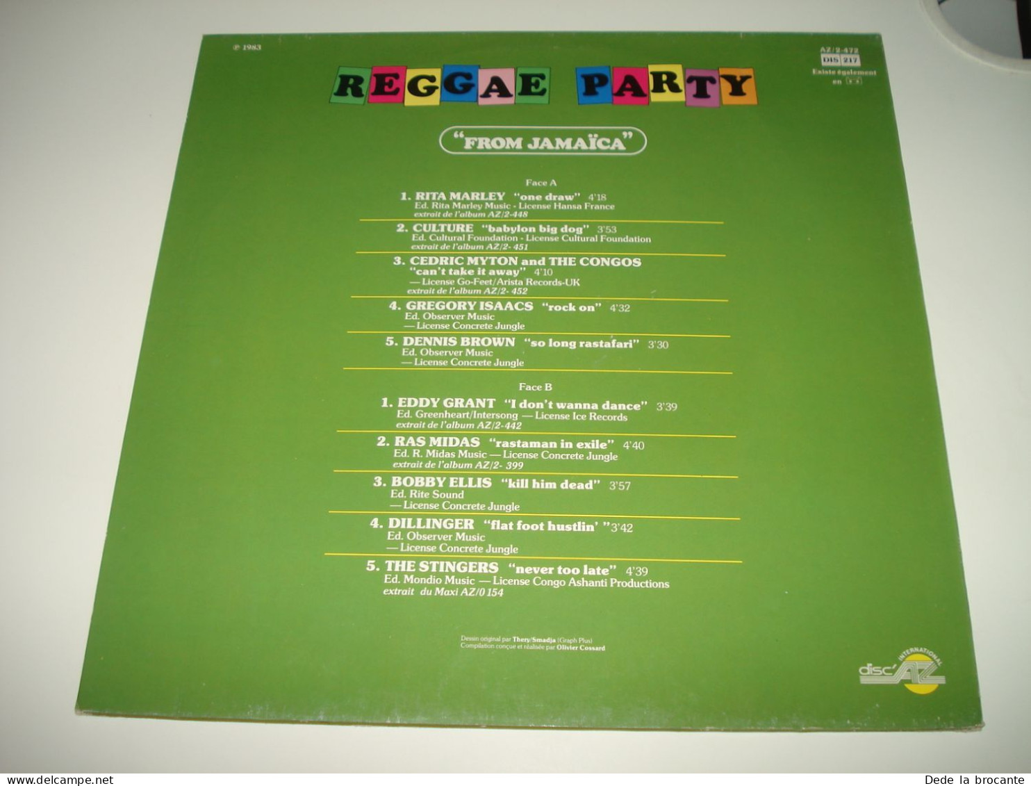 B6 / Reggae Party  Compilation  - LP - Disc AZ - AZ/2 472 - France 1983 - EX/EX - Reggae