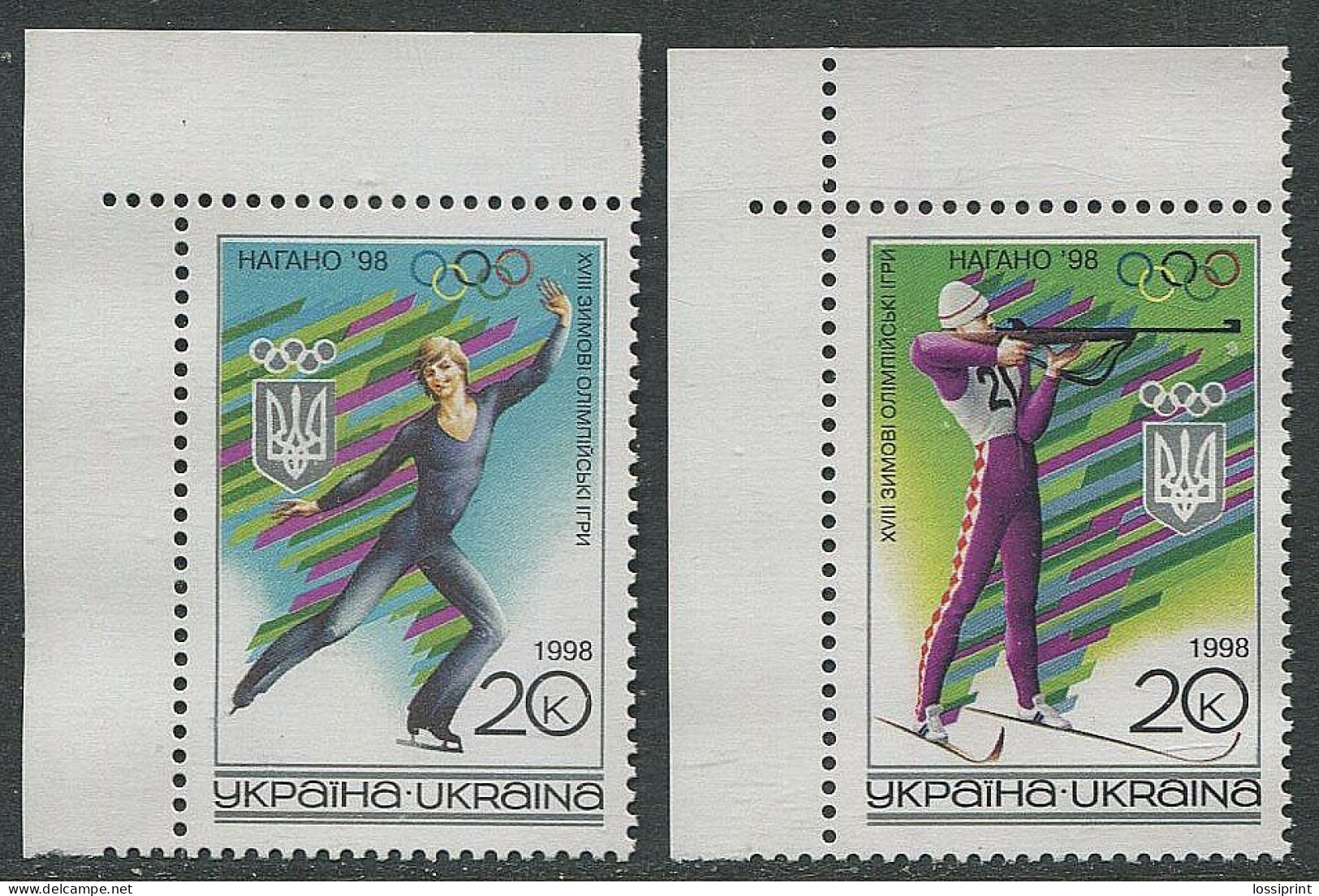 Ukraine:Ukraina:Unused Stamps Nagano Olympic Games 1998, MNH - Winter 1998: Nagano