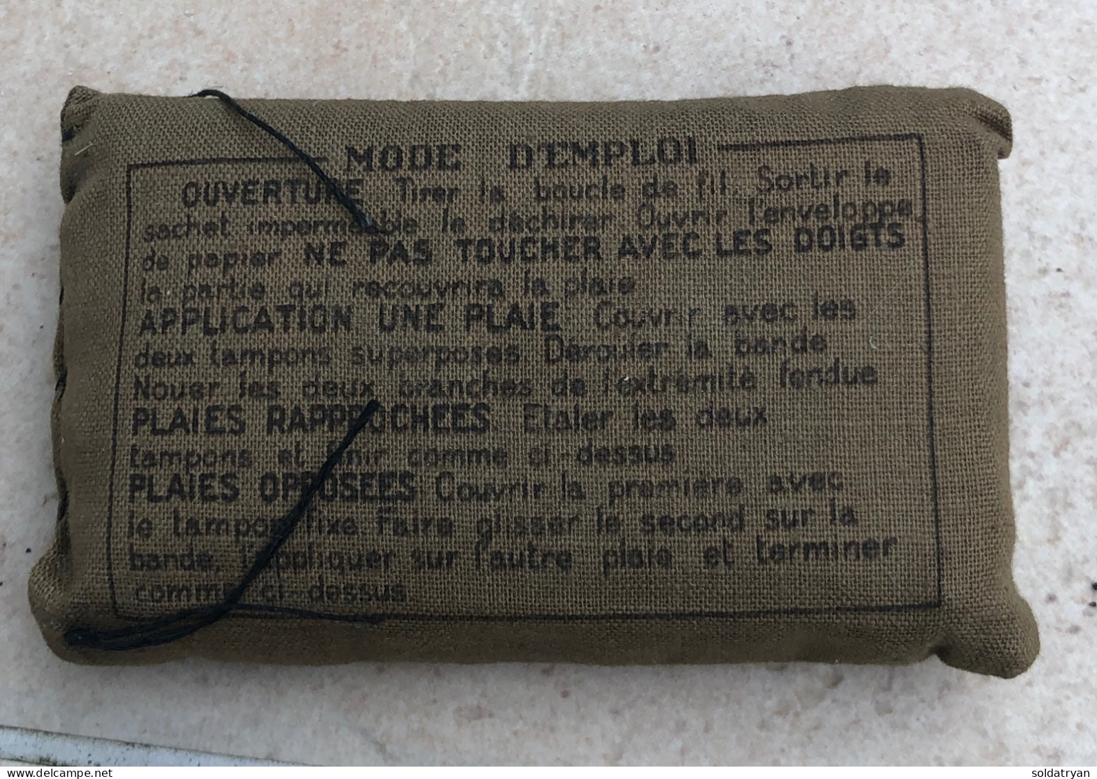 PANSEMENT INDIVIDUEL ARMEE FRANCAISE MLE 1949 DATE 1952 INDOCHINE ALGERIE INDO - Equipement