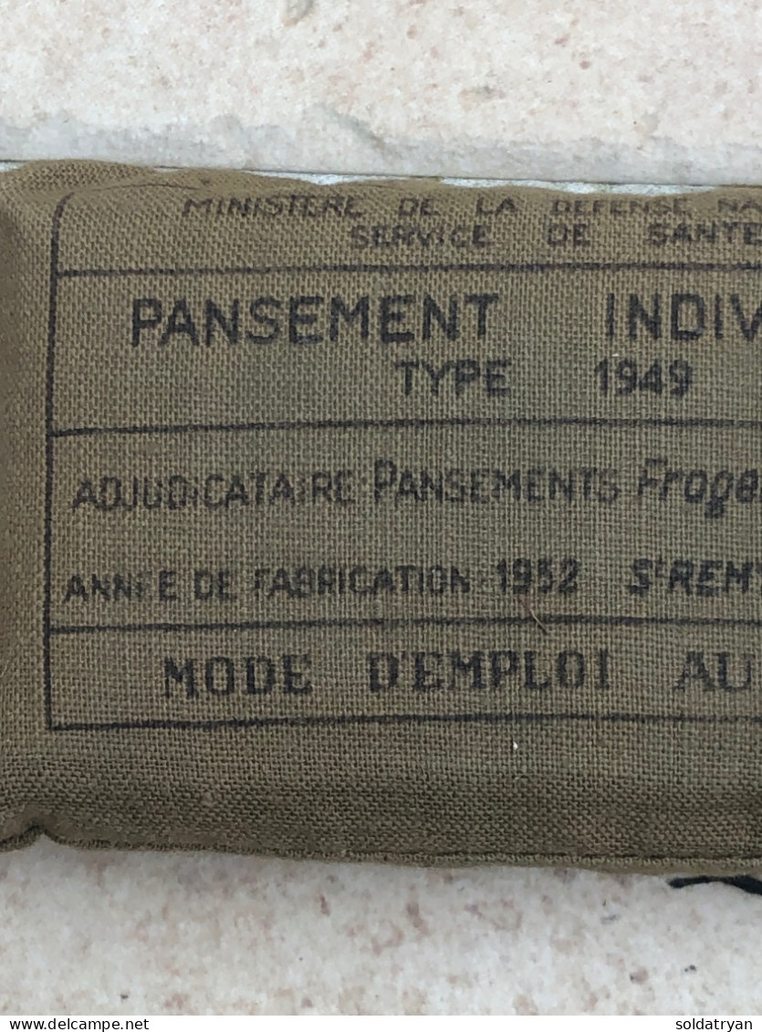PANSEMENT INDIVIDUEL ARMEE FRANCAISE MLE 1949 DATE 1952 INDOCHINE ALGERIE INDO - Equipement