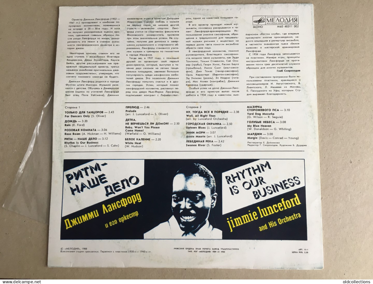 Schallplatte Vinyl Record Disque Vinyle LP Record - Jimmie Lunceford Rhythm Is Our Business  - Música Del Mundo