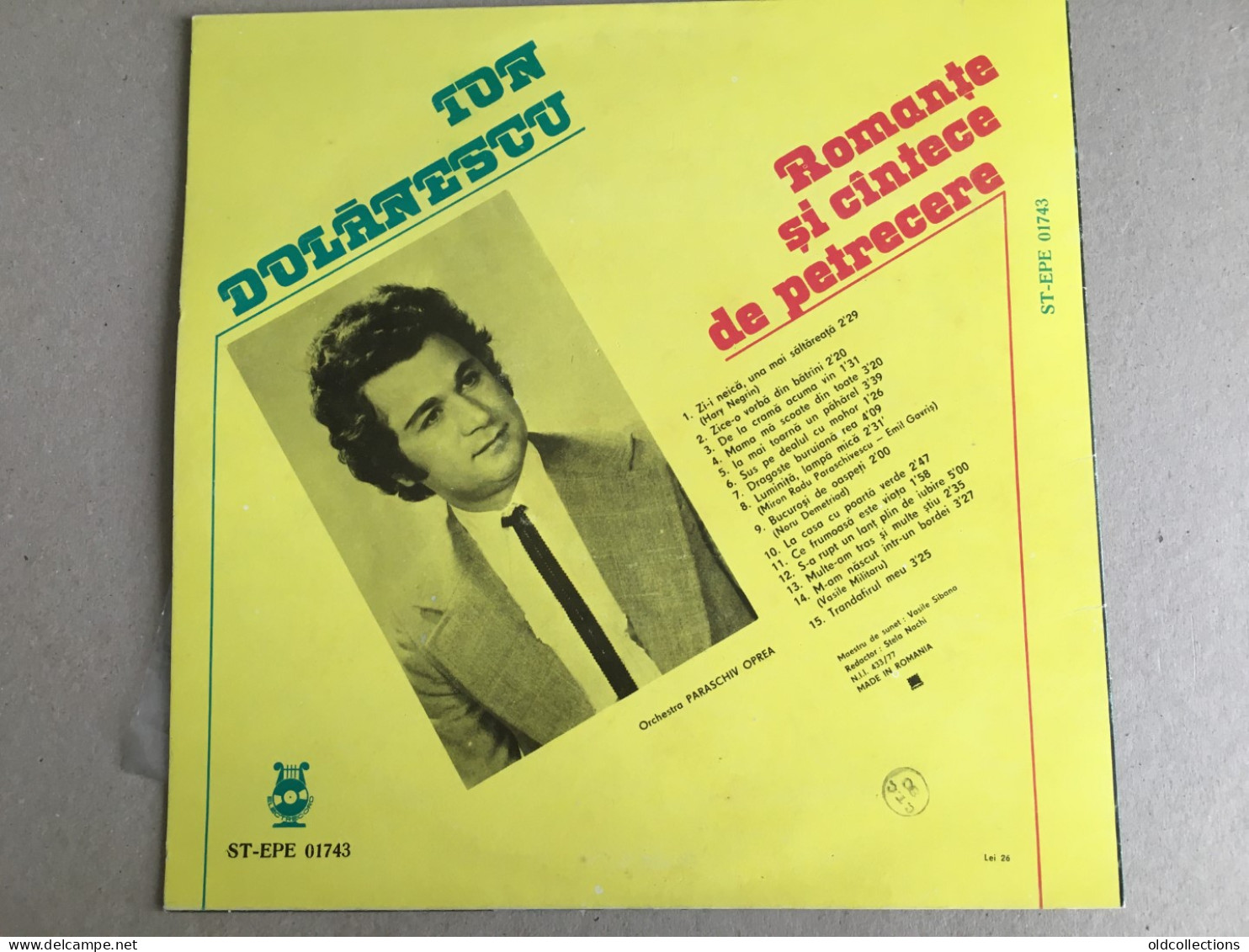 Schallplatte Vinyl Record Disque Vinyle LP Record - Romania Ion Dolanescu Folk Music - Wereldmuziek