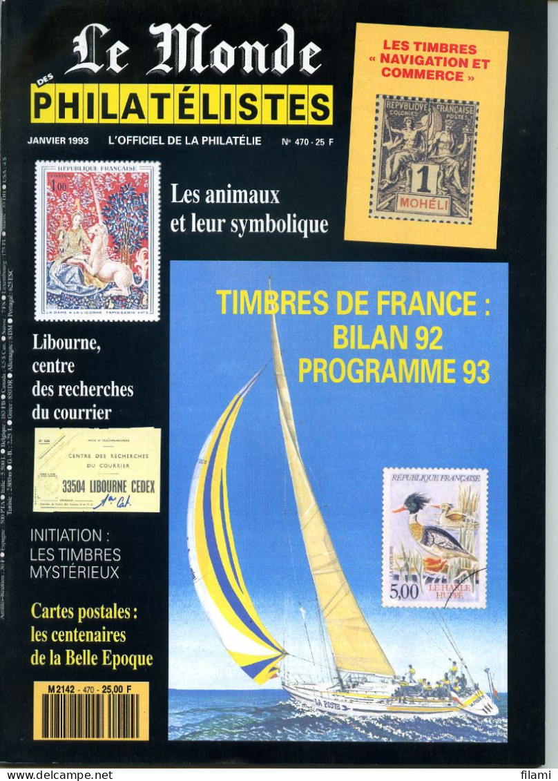 Le Monde Des Philatélistes N.470,colonies 1892,Libourne,unification Buda Pesth,animaux Symboles,Mahorais,entiers Gandon - Francés (desde 1941)