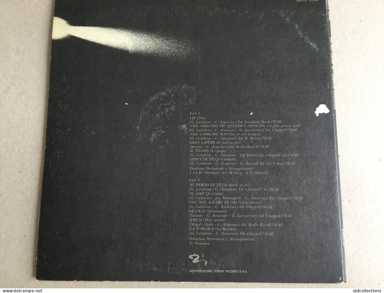 Schallplatte Vinyl Record Disque Vinyle LP Record - Charles Aznavour Del Mio Amare Te - Vinyl + Album Photo - Otros - Canción Italiana