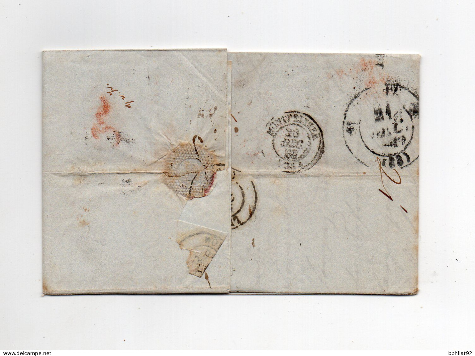 !!! DANEMARK, LETTRE DE COPENHAGUE DE 1839 POUR SETE, MARQUE D'ENTREE TOUR & TAXI - STRASBOURG - ...-1851 Prephilately