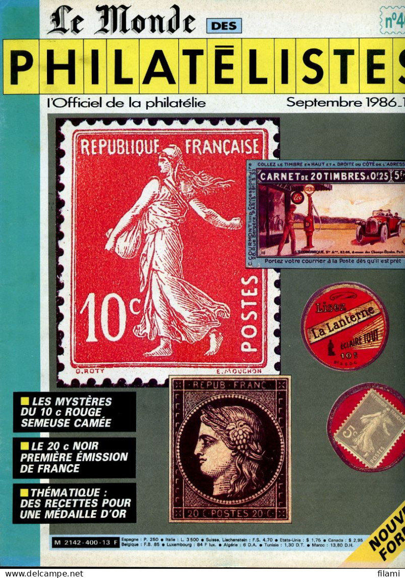 Le Monde Des Philatélistes N.400,Cérès 1.émission,Semeuse Camée,la Presse,Cérès 25c,distributeurs Automatisation,Charcot - French (from 1941)