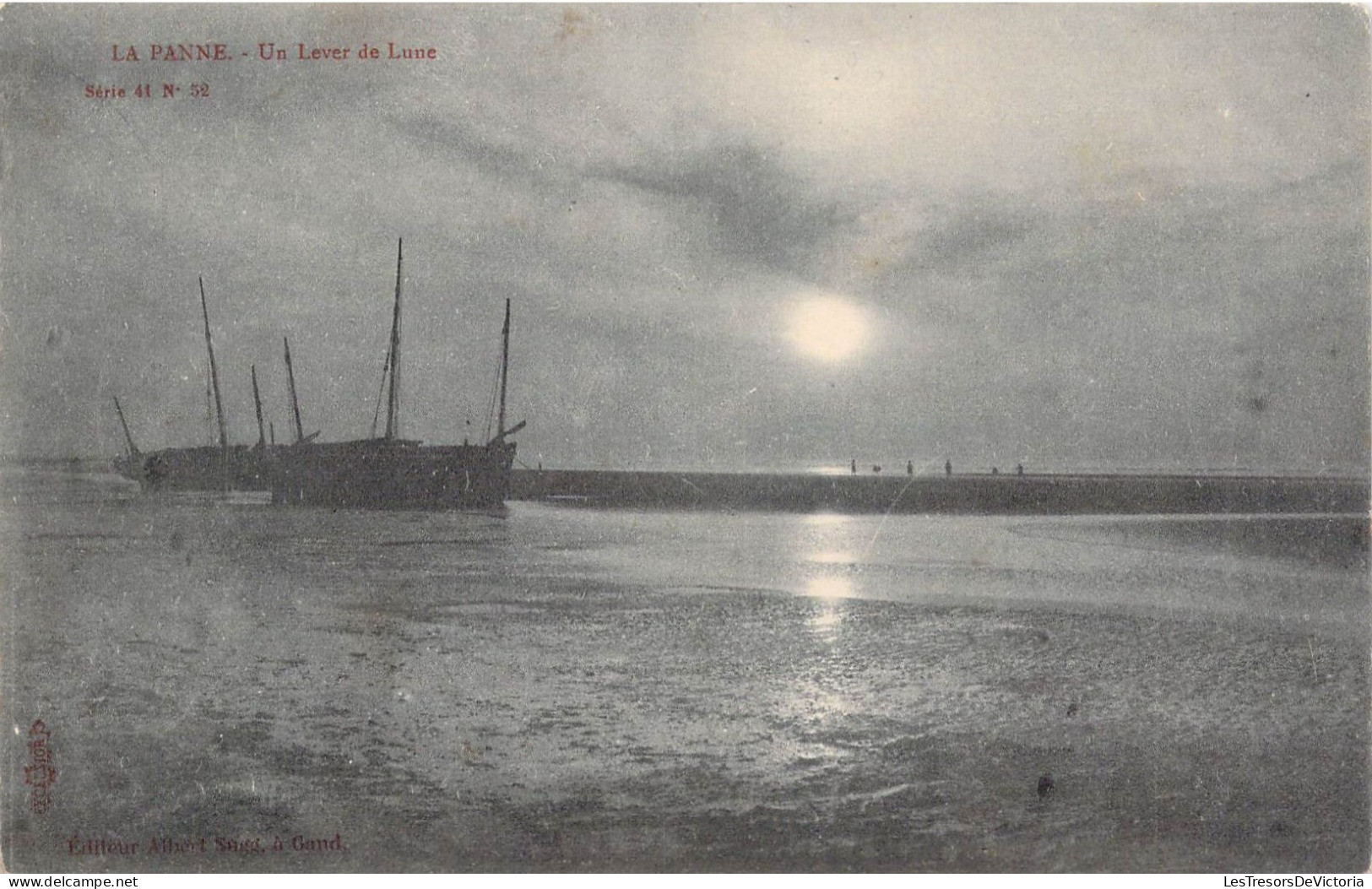 BELGIQUE - La Panne - Un Lever De Lune - Carte Postale Ancienne - De Panne