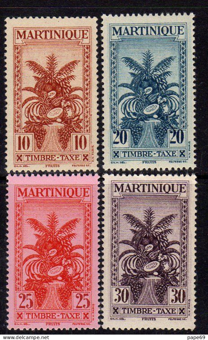 Martinique Taxe N° 23 / 26  X  La Série  Des 4 Valeurs Trace De Charnière Sinon TB - Portomarken