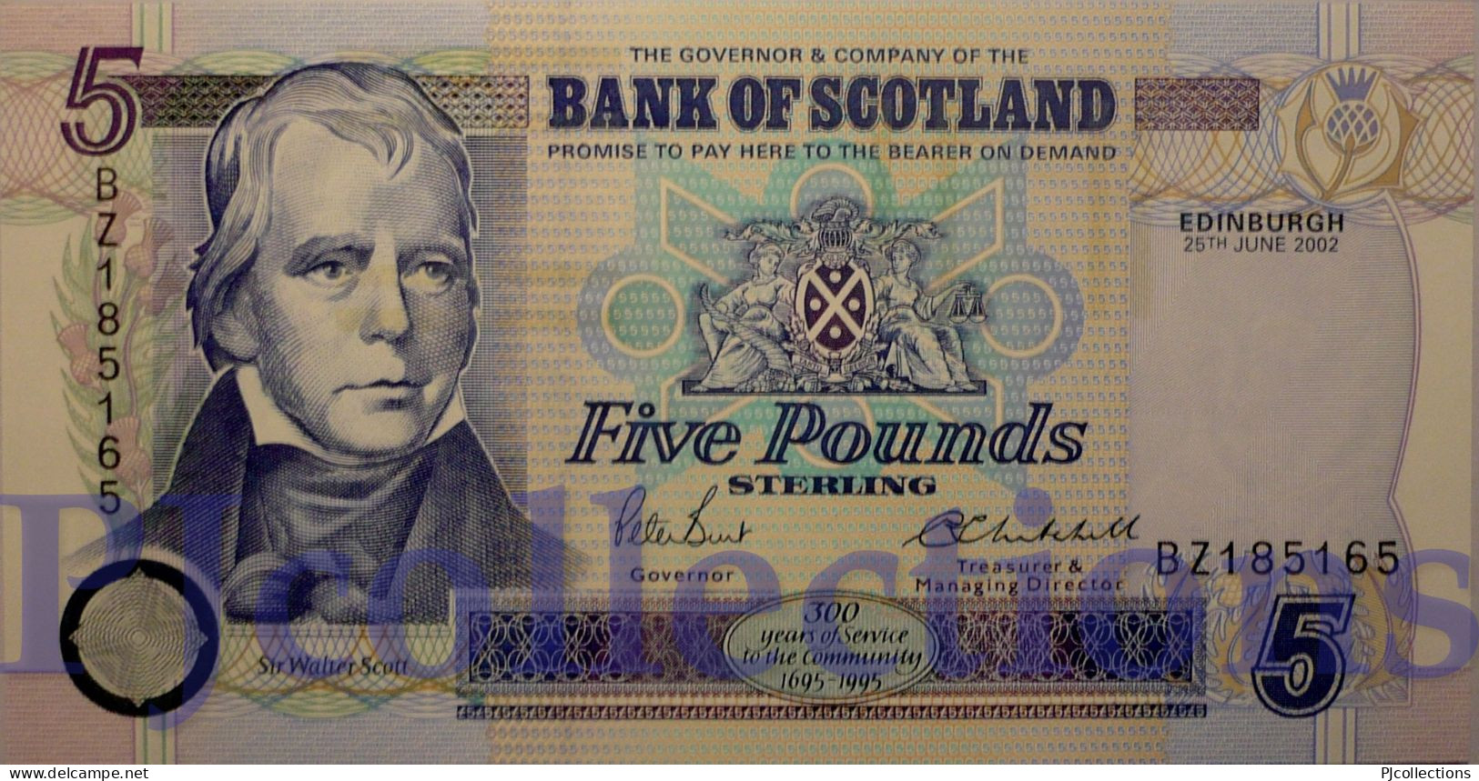 SCOTLAND 5 POUNDS 2002 PICK 119d UNC - 5 Pounds