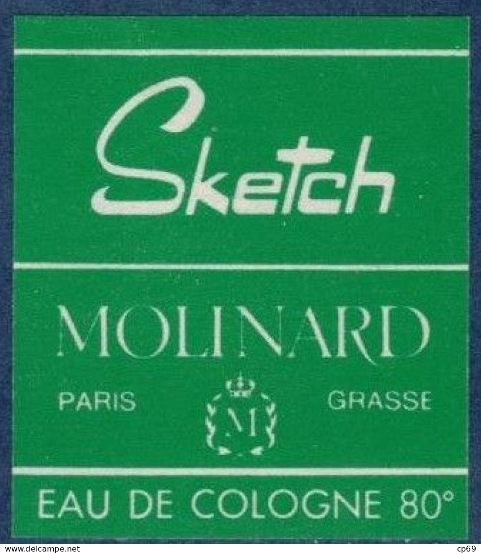 Etiquette Parfum Sketch Eau De Cologne Molinard Paris - Grasse 4 Cm X 4,6 Cm En TB.Etat - Etiketten