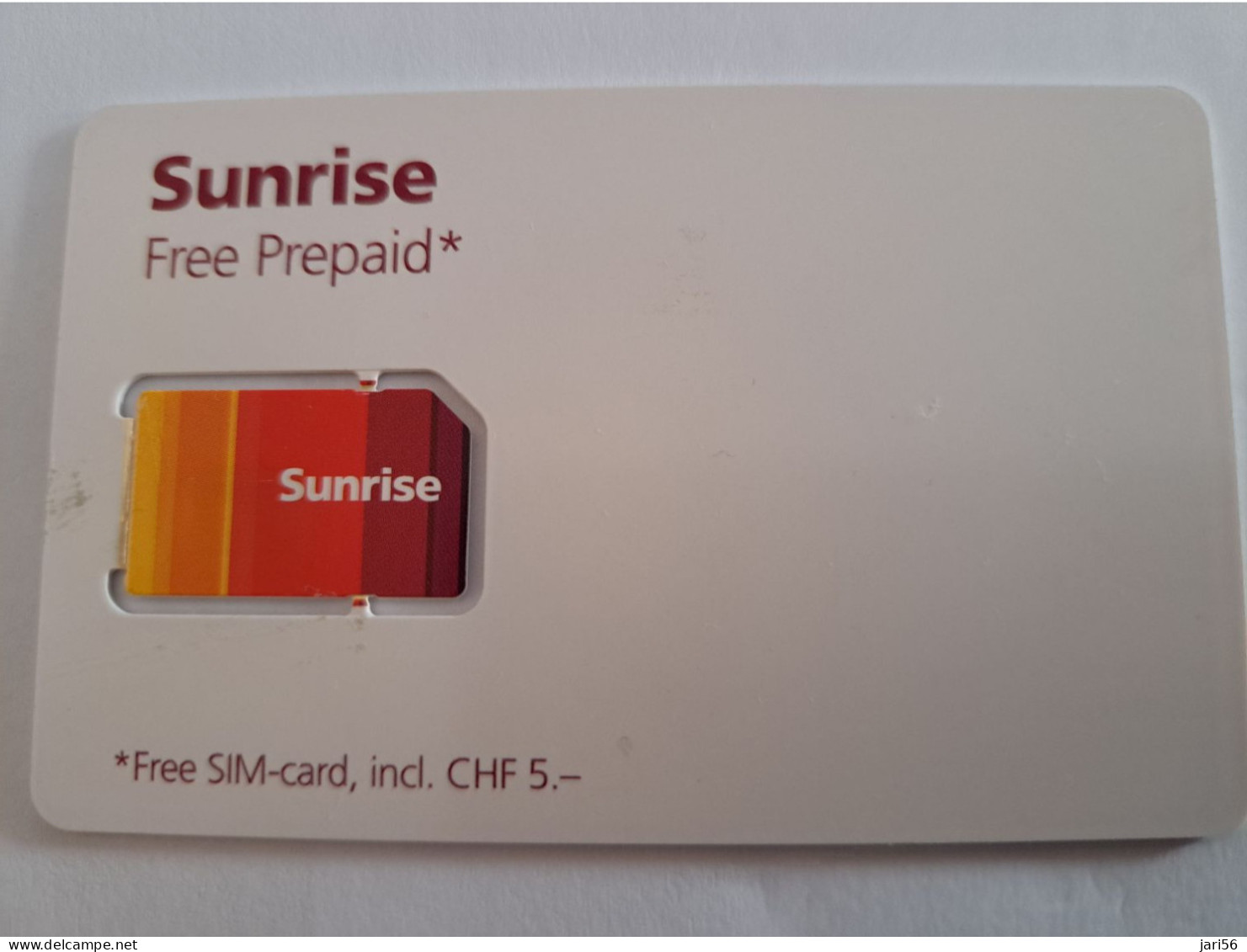 ZWITSERLAND  CHIPCARD /GSM/SIM/ SUNRISE / FREE PREPAID /  USED  CARD  **13657** - Schweiz