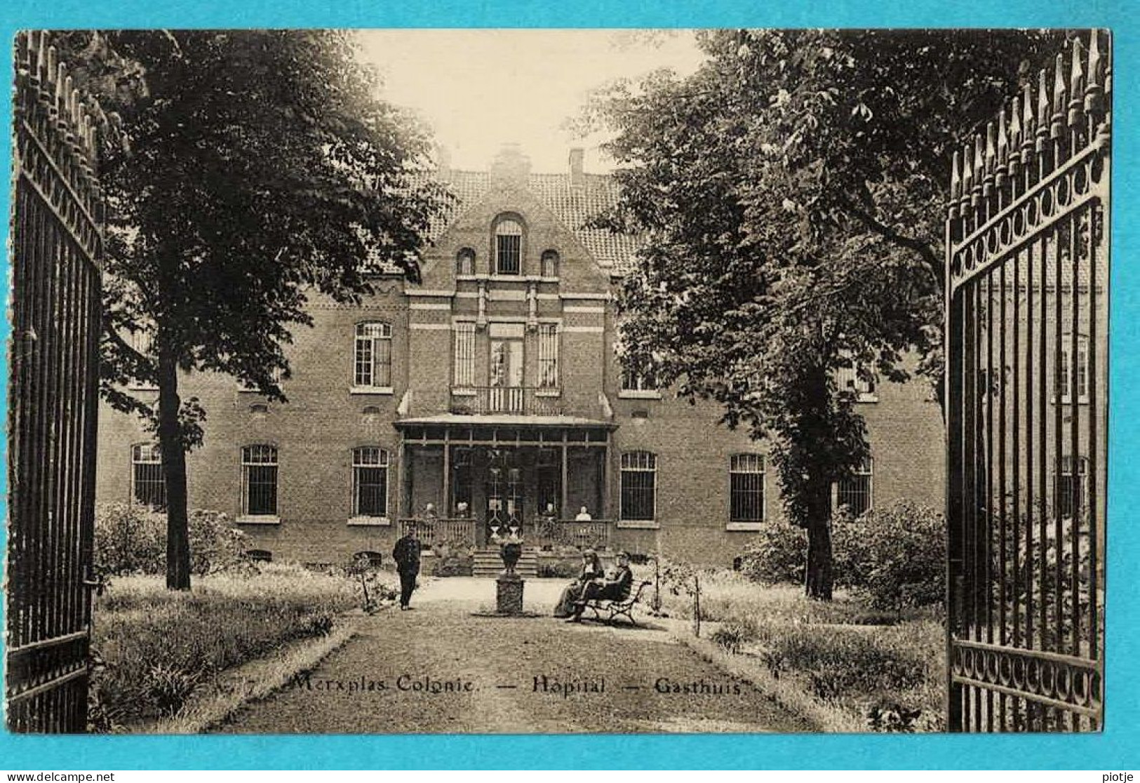 * Merksplas - Merxplas (Antwerpen - Anvers) * (E. Desaix - Edit J. Evrard) Hopital, Gasthuis, Animée, Jardin, Old, Rare - Merksplas