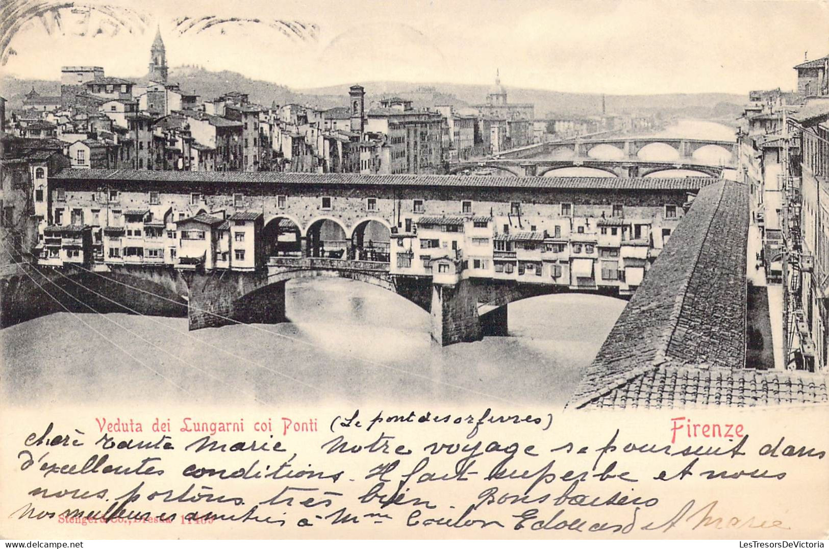 ITALIE - Firenze - Veduta Dei Lungarni Coi Ponti - Carte Postale Ancienne - Firenze (Florence)