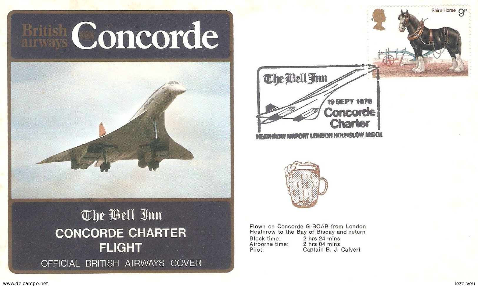 CONCORDE PREMIER CHARTER  FLIGHT FROM LONDON HEATHROW BAY OF BISCAY & RETOUR RETURN - Altri & Non Classificati