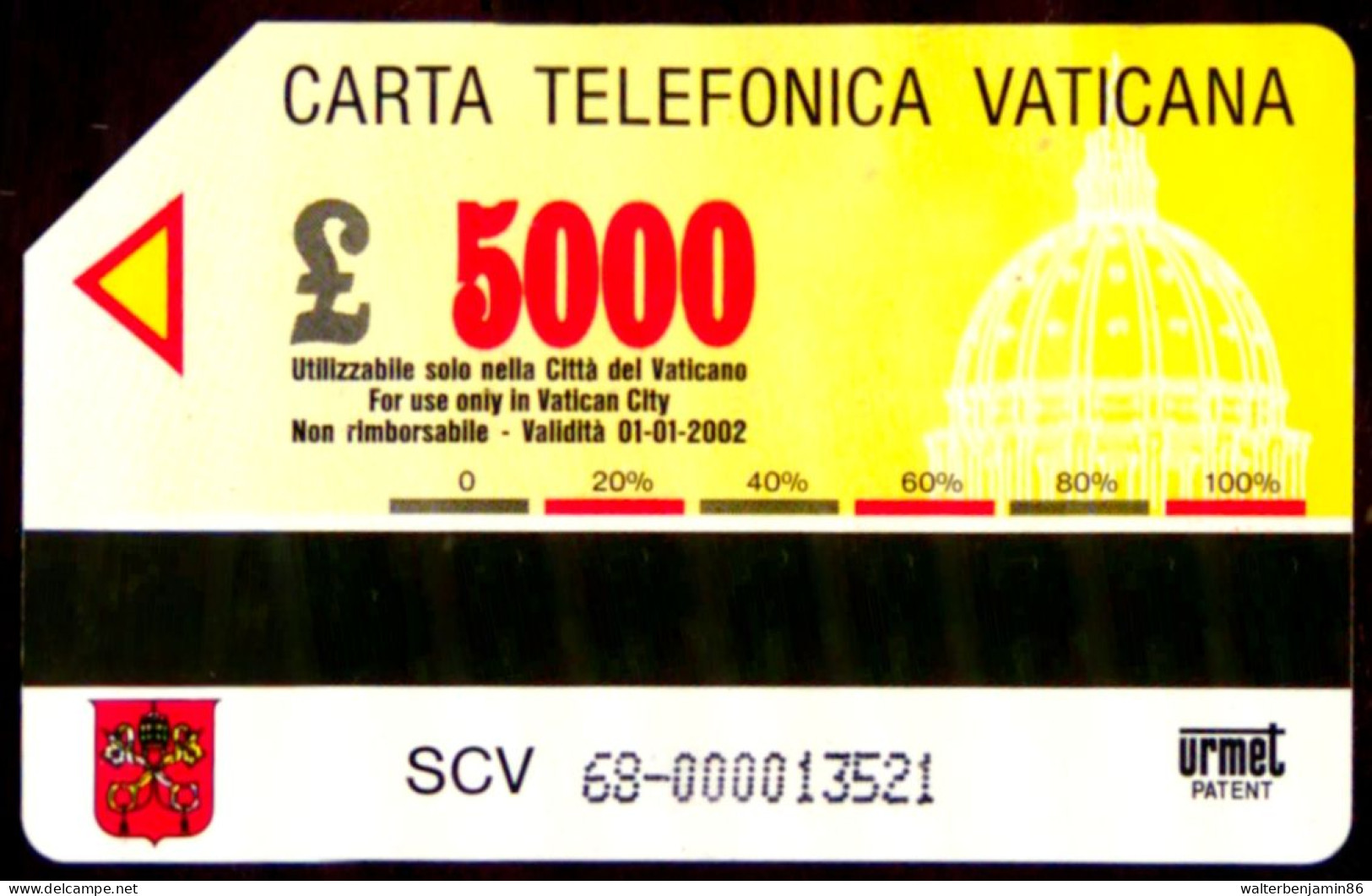 G VA 68 C&C 6068 SCHEDA TELEFONICA USATA VATICANO STELLA BETHLEHEM - Vaticaanstad